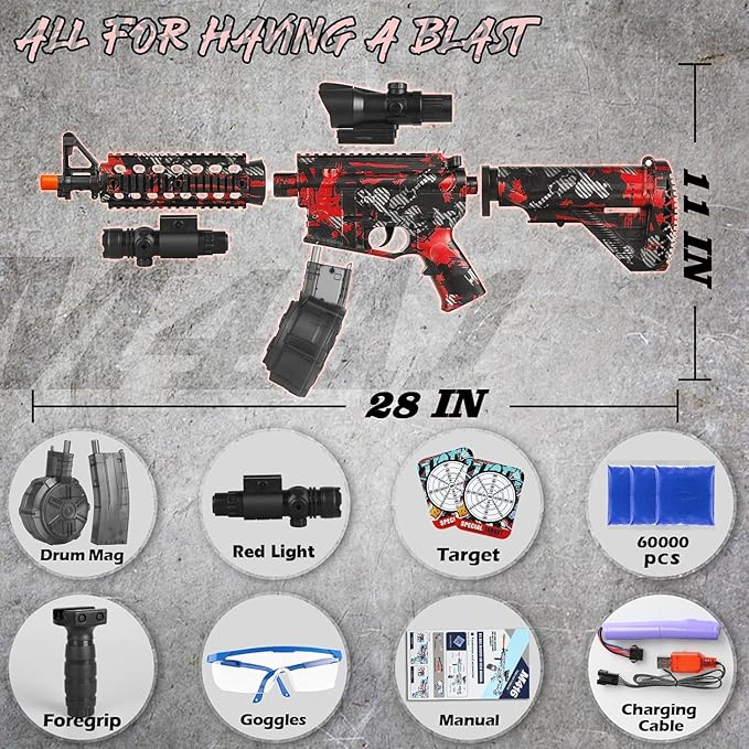 Gel ball blaster automatic and manual